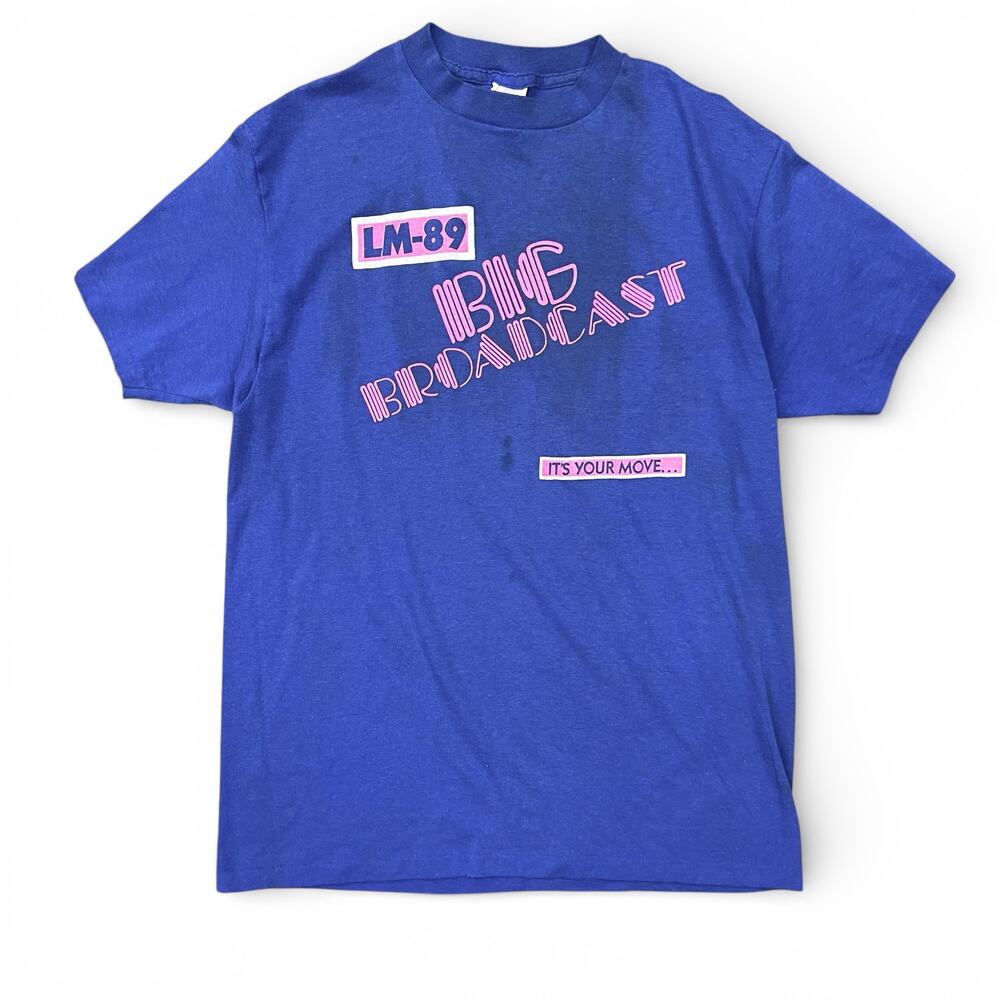 True Vintage Big Broadcast LM-89 Grunge Radio Show Its Your Move T Shirt XL Blue